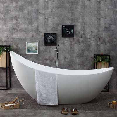 73inch CE &CUPC solid surface Resin stone Bathtub,Faux marble resin soaking bathtub