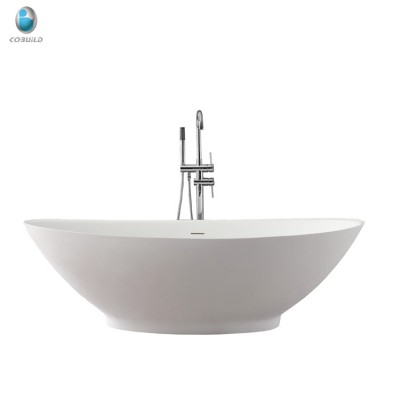 K08 Customize solid surface bathtubs engineering Stone Bath Tub